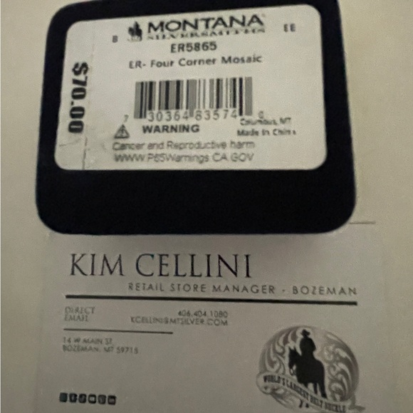 Montana Silversmiths Four Corner Mosaic Earrings - Picture 4 of 5